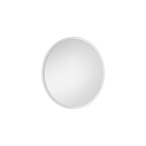 Verlichte spiegel rond-Mat Wit