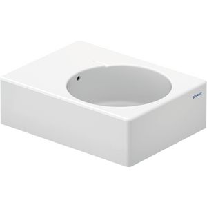 SCOLA #068560 wastafel 615mm wit zonder kraangat met overloop
