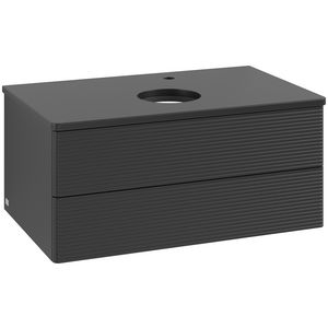 Wastafelonderkast Antao 800x360x500mm Black Matt Lacquer K19150PD