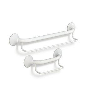 Handdoekrek+wandbeugel groot 600mm staal wit