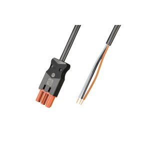 Aansluitsnoer female 3-polig 1,5mm² 100cm bruin