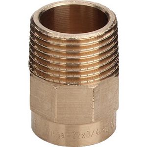 Overgangsnippel 108x4 brons/blank VVE=6