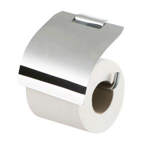 Closetrolhouder chroom met klep AIM