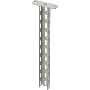 Hangprofiel vastgelaste kopplaat 50x30x1000 rvs A2