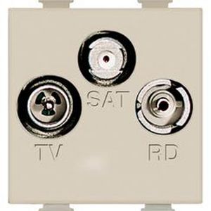 Wandcontactdoos TV/R/SAT ivoor Magic