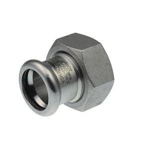 2-del. schroefkoppeling XPress RVS 15x3/4" wartel R2704