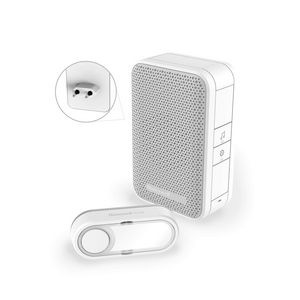 Deurbelset draadloos plug-in met USB-oplader incl. beldrukker wit