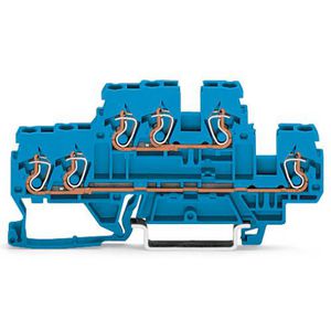 3-draads 2-etageklem Rijg-/rijgklem N/N blauw VVE=50