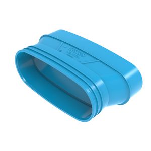 Verloop PVC luchtverdeelsysteem VENTIZA blauw (235x80mm)x(195x80mm) mof/spie