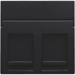 Centraalplaat data 2x RJ black coated