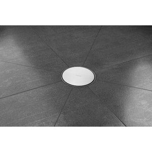 Aqua Round doucheput rond 150x150mm RVS geborsteld ZU. MSI6