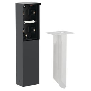 Spuitwaterdichte tuinpaal grondpin 2 Hydro functies zwart