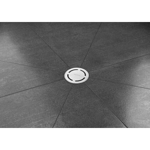 Aqua Round doucheput rond 100x100mm RVS geborsteld ZU. MSI6