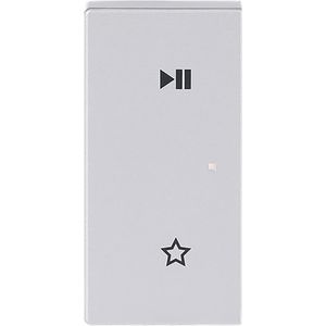 Free@Home wip 2-voudig links, Play/Pause Future alu zilver (6237-21-83)