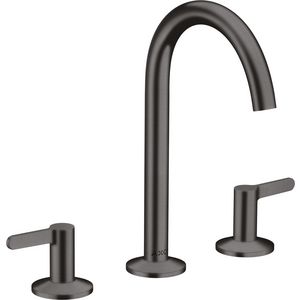 Wastafelkraan 3-gats 130 met afvoerplug Brushed Black Chrome AX One
