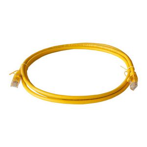 Patchkabel / netwerkkabel CAT5e UTP PVC molded geel 2.0meter