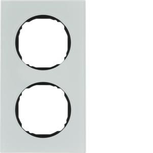 Afdekraam 2-v vlak berker R.8 glas polarwit