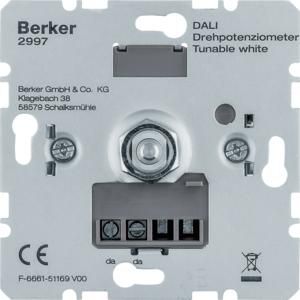 Draai-potentiometer DALI Tunable White met soft-klik