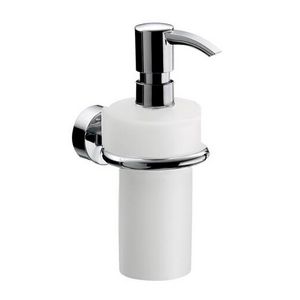 Rondo2, zeepdispenser, flacon kunststof wit, chroom
