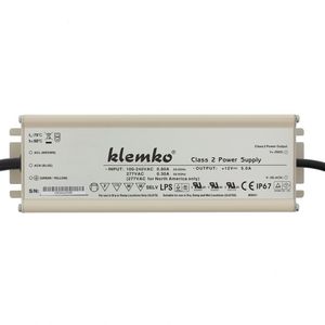 LED driver IP67 voor constante spanning 12V. Pmax=60W.