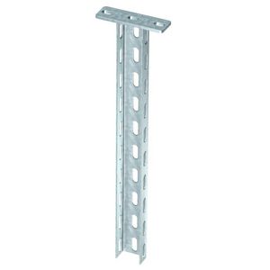 Hangprofiel met vastgelaste kopplaat 50x30x1000 staal zink