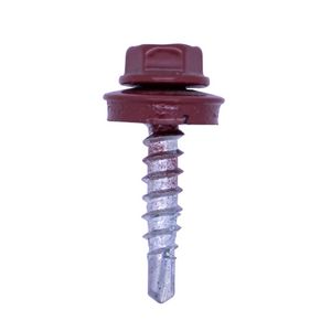 Doos a 50st. Boorschroef 4,8x28mm met ring 14mm RAL8011