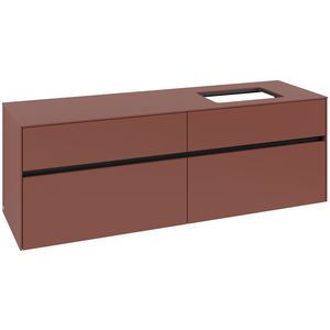 Wastafelonderkast Collaro 1600x548x500mm Wine Red C12200AH