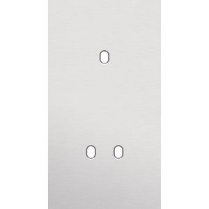 Tweevoudige afdekpl. verticaal 71mm centerafstand een enkelv
