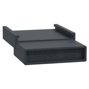 Adapterblok tussen GV2ME snap-in gemonteerd op LAD311 LC1D09
