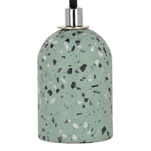 Pendel hanglamp E27 Terrazzo groen L=1.5m. 2C zwart
