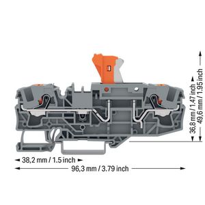 2-draads scheidingsklem draaib.test 2206-1674 VVE=25