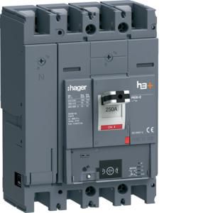 Vermogensautomaat h3+ P630 Energy 4P4D 250A 70kA boutaansl.