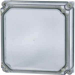Deksel CI HxBxD=375x375x50mm met deur transparant