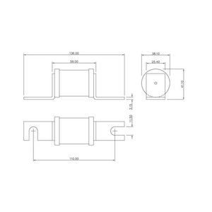 Zekering hoge snelheid 160A AC 690V 200kA BS88 41x113mm a