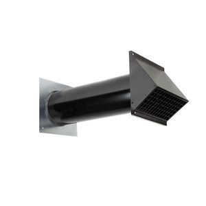 Ventilatiedoorvoer 160mm L=495mm RAL9005 geisoleerd