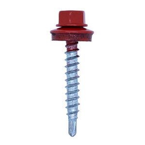 Doos a 50st. Boorschroef 4,8x28mm met ring 14mm RAL3020