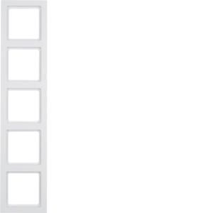 Afdekraam 5v vert. tekstveld berker Q.3 polarwit soft-finish