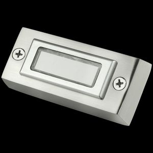 Beldrukker RVS-look opbouwmontage met naamschild VVE=15