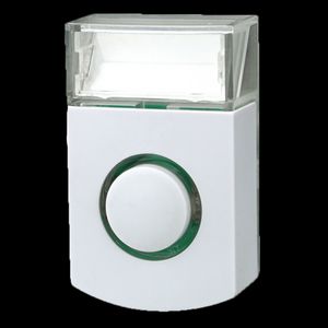 Beldrukker wit opbouwmontage met verlichting VVE=10