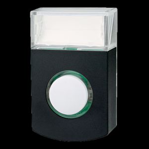 Beldrukker zwart opbouwmontage met verlichting VVE=10