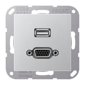 Afdekking A500 aluminium voor USB/VGA