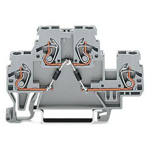 Moduleklem 2-etage 2 dioden 1N4007 grijs VVE=50
