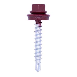 Doos a 50st. Boorschroef 4,8x28mm met ring 14mm RAL3004