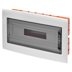 INBOUWKAST MET TRANSPARANTE DEUR MET ROOKGLAS 18 MODULE IP40
