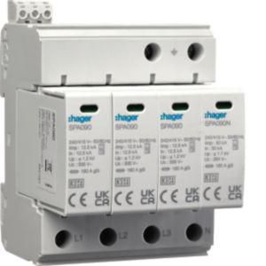 Overspanningsbeveiliging T1+T2 4-polig TN-S TT 50 kA