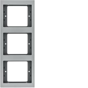 Afdekraam 3-v vert. berker K.5 aluminium