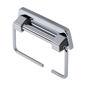 Closetrolhouder chroom met veer zonder klep STANDARD