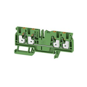 Doorvoerklem PUSH IN groen 4mm² 32A 800V 2051580000 VVE=50