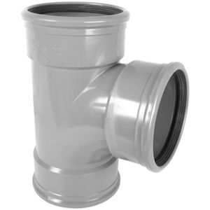 PVC manchet T-stuk 88° 160mm SN8 Flx grijs 3x mof