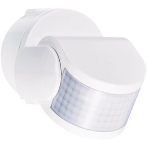 Bewegingsmelder 230V 12m 200gr. IP55 wand/plafondmont. Wit